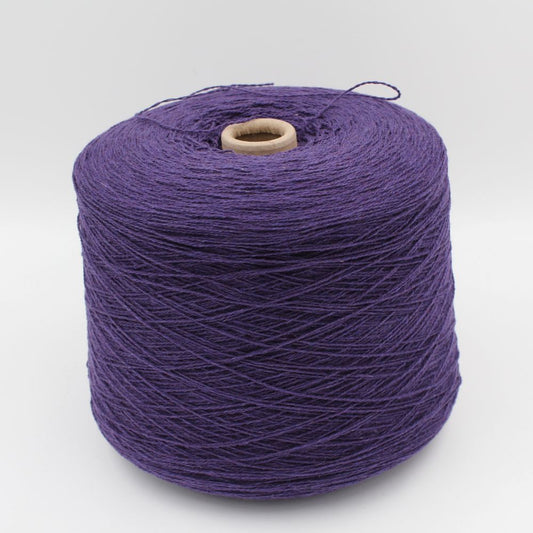Filato nm 2/13 100% Cashmere riciclato colore viola rocche 500 gr