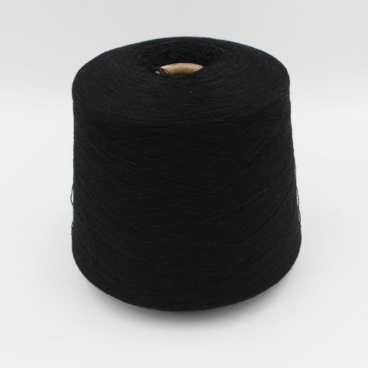 2/28 70% merino extrafine 30% cashmere colore nero rocca 620 gr