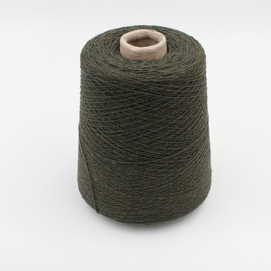 Filato Cashmere riciclato 100% nm 2/13 colore verde rocche 500 gr
