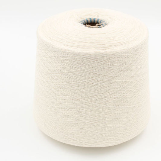 Filato da macchina 2/30 70% merino extrafine 30% cashmere colore bianco naturale rocca 560 gr