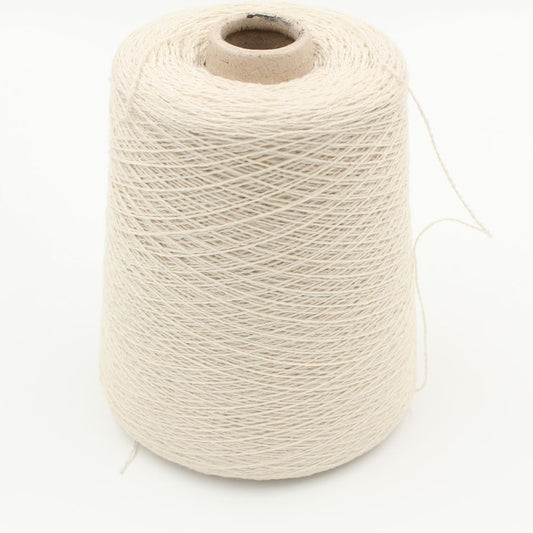 Filato Cashmere riciclato 100% nm 2/13 colore bianco naturale rocche 500 gr