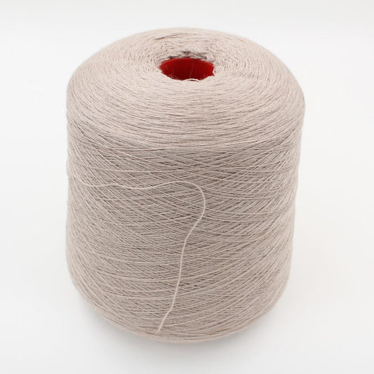 Filato Cashmere 70% seta 30% nm 2/48 pettinato colore beige naturale rocca 480 gr