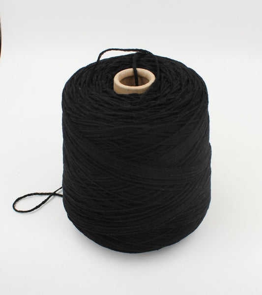 Filato cashmere 100% nm 3000 colore nero rocche 400 gr