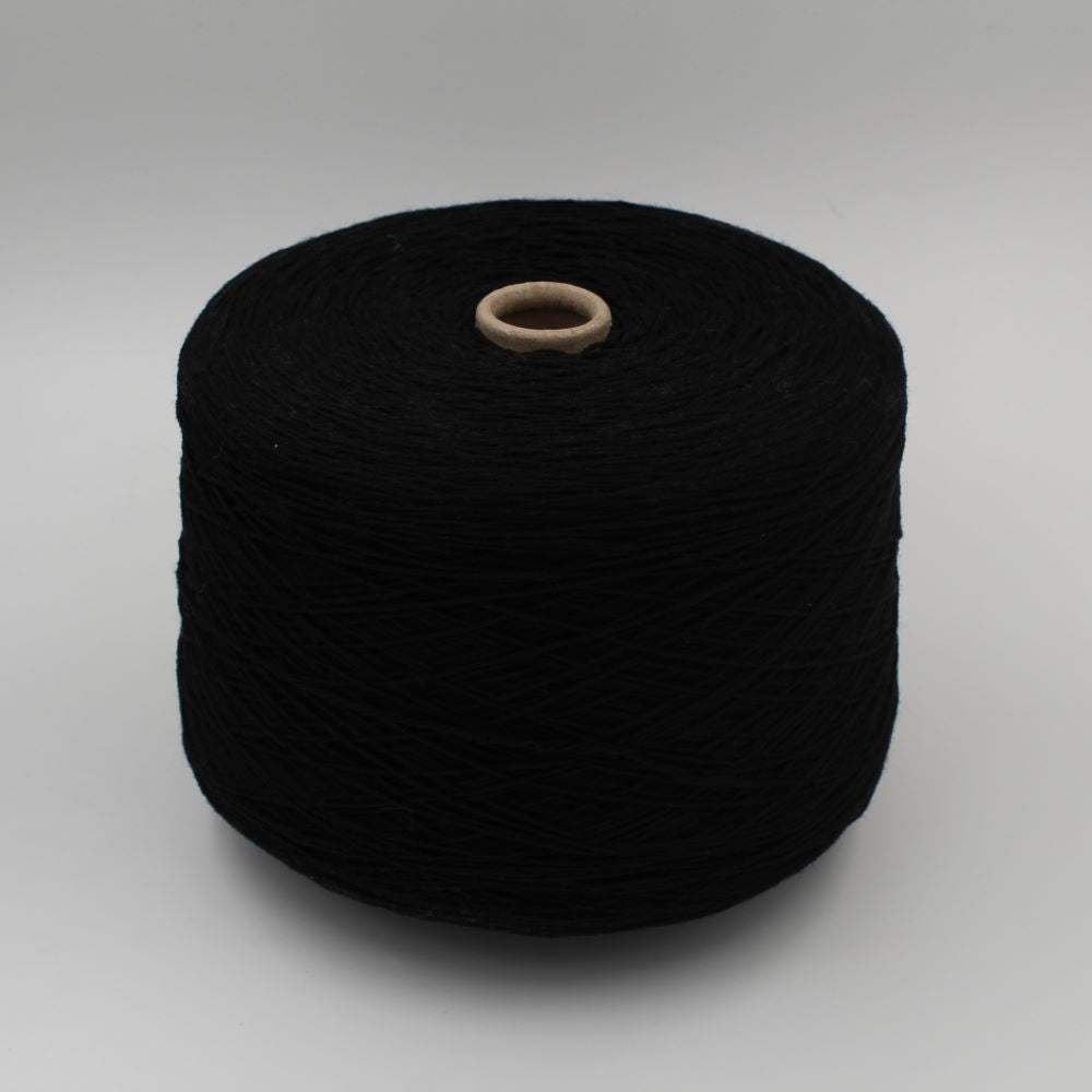 Filato 20% Lana 30% Cashmere 50% Poliammide nm 4/15 colore nero rocche 420gr