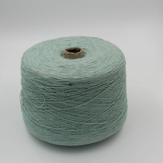 Filato 50% Cotone 50% Lana nm 2/15000 colore verde acqua rocche 520gr