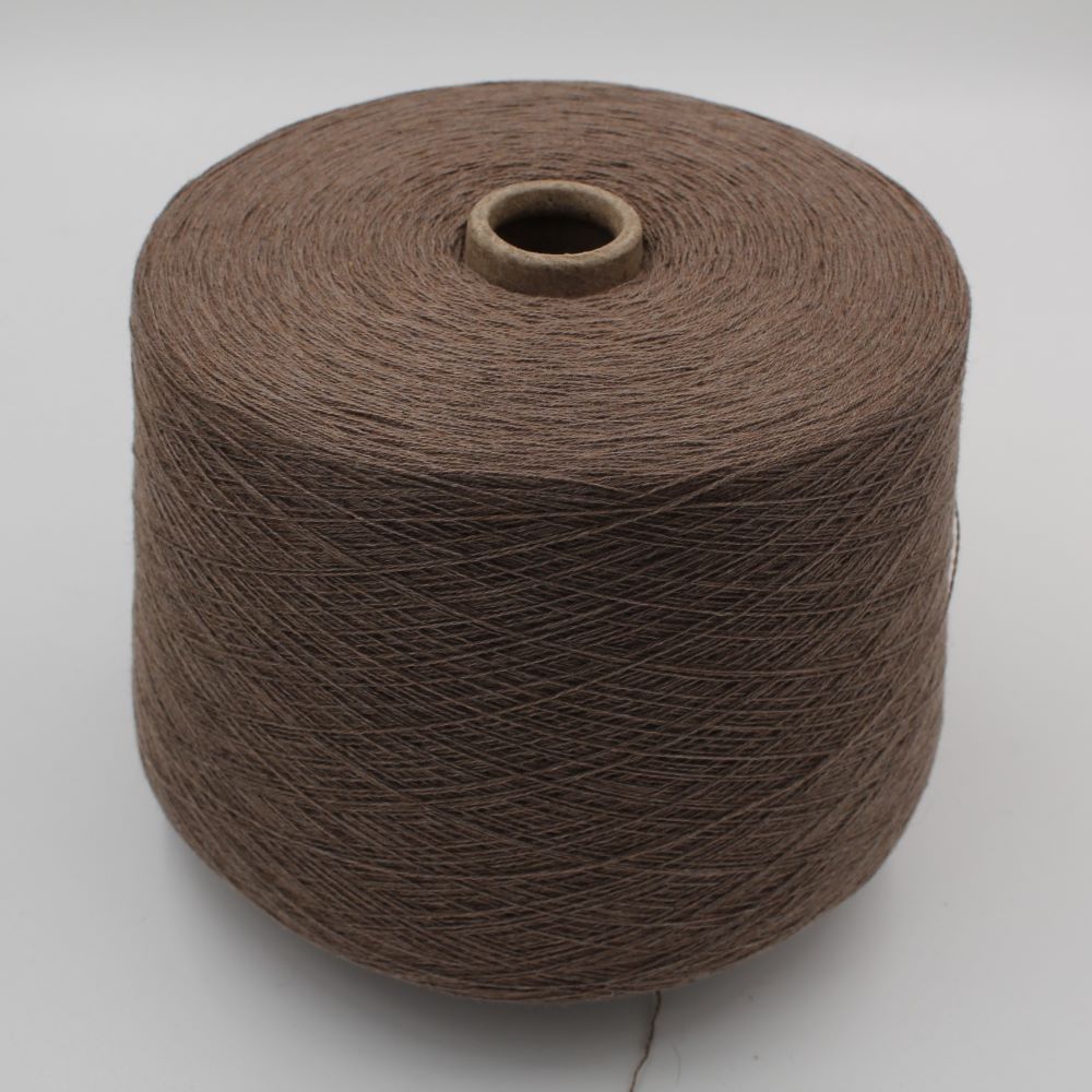 KITCHEN 50% cashmere 50% seta nm 2/26 colore marrone scuro rocche 520 gr