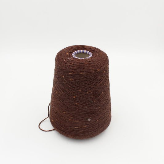 Filato Lana 80% Alpaca 20% tweed nm. 3/11 colore marrone rocche 510gr