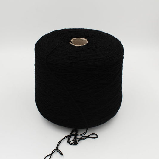 Filato cashmere riciclato 100% nm 3200 colore nero rocche 500 gr
