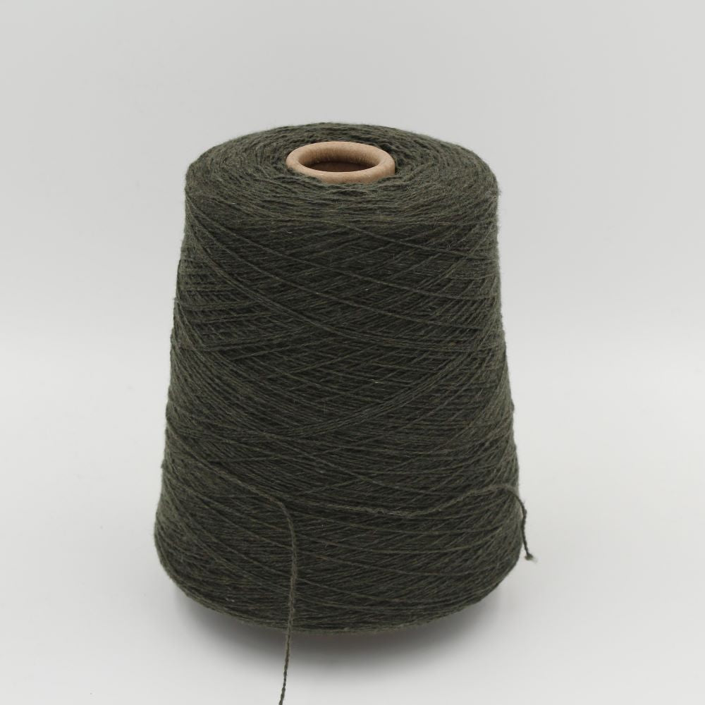 ALTER-ECO filato 97% cashmere 3% lana merino nm 2/12 colore verde scuro rocche 450gr