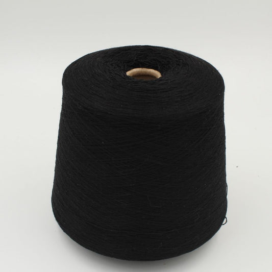 Filato cashmere 60% poliammide 40% nm 2/28 colore nero rocche 590 gr