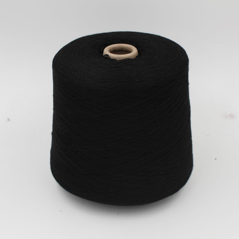 Filato 100% Cashmere nm 2/18 colore nero rocche 500gr