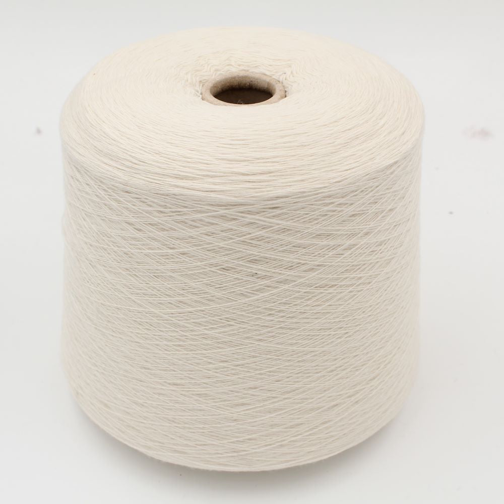 Filato 80% Lana 20% Cashmere nm 10000 colore bianco rocche 420gr