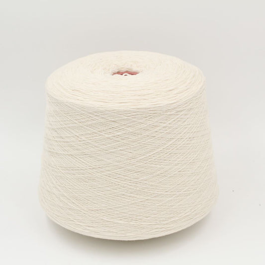 Filato Nm. 2/25 70% merino extrafine 30% cashmere colore bianco naturale rocca 550gr